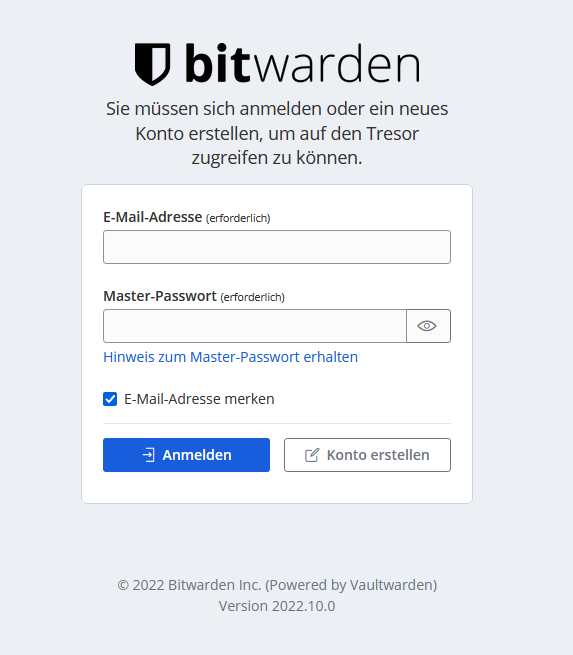 Bitwarden Login